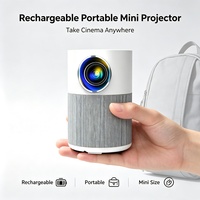 Mini projecteur LED 4K rechargeable portable avec Wi-Fi et Bluetooth, projecteur vidéo de qualité supérieure, projecteur portable Android