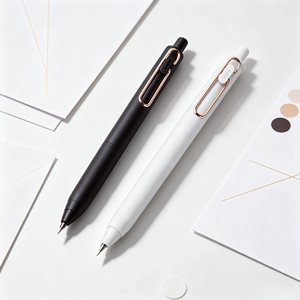 ปากกาลูกลื่น Uni-ball One UMN-SG แบบกดหดได้ สีโรสโกลด์ พร้อมคลิปหนีบ หมึกเจลสีดำ [0.38/0.5 มม.] เครื่องเขียนญี่ปุ่น - Product Image 3