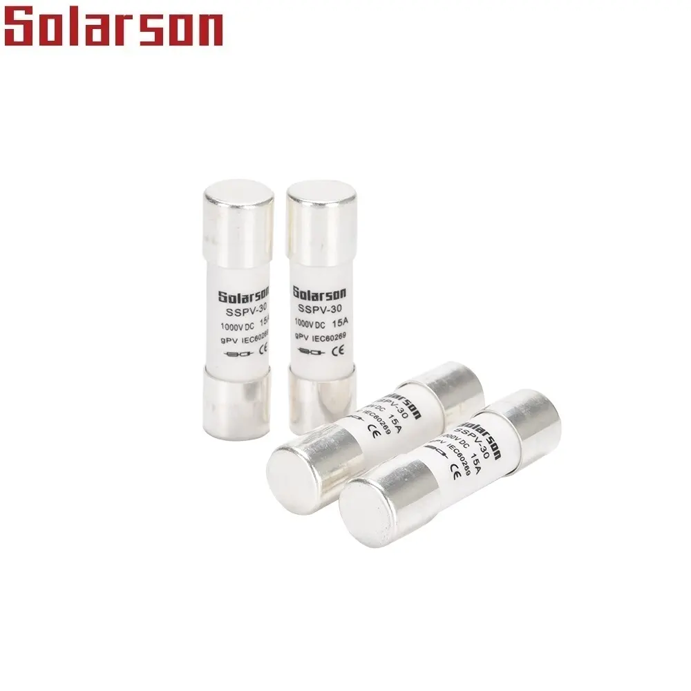 Tuv Ce 10X38 Mm 1000V Dc Solar Pv Zekering Link 1A 2A 3A 3.5A 4A 5A 6A 8A 10A 12A 15A 16A 20A 25A 30A Gpv