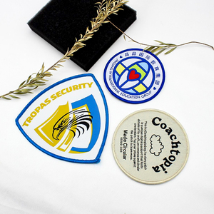 Fabrika toptan yüksek yoğunluklu işlemeli yamalar özel dokuma etiket konfeksiyon dokuma yüksek yoğunluklu özel logo yama Obcuiayy - Product Image 5