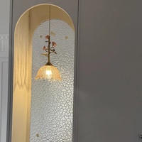Lampe LED d'entrée et de couloir en cuivre, style rétro artistique, petite, créative, en forme de rose, pour chevet de lit français