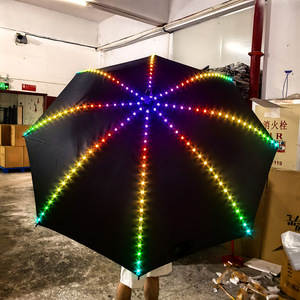 Sombrilla artesanal con luz LED, plegable, para exteriores, accesorio de escenario para bodas, fiestas y fotografía. - Product Image 1