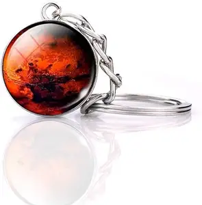 universe Mars glass key chains key chain glasses glass key chain custom logo