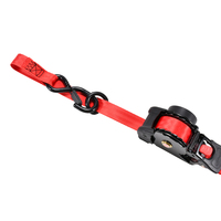 Sangle de fixation souple pour guidon de moto, sangles à cliquet rétractables, sangle auto-bouclante avec anneau en D flottant pour la fixation de moto