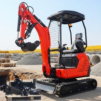 Mini-excavatrice avec commande latérale hydraulique par joystick, moteur Kubota DY18, prix direct usine, pour usage domestique et agricole