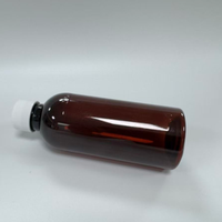 Bouteilles en PET pour produits de santé, flacons ronds pour capsules, emballages de médicaments, flacons avec bouchon à clapet foncé résistant aux UV