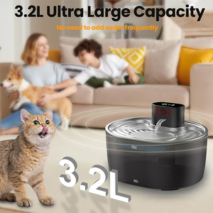Wireless <b>Charge</b> Eco-Friendly Stainless Steel Smart Dog Water 3.2L Auto Dispenser 2 Modes Ultra Quiet Motion Sensor - Product Image 3