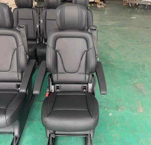 Sedile Originale in Pelle Nera 2024 per <span class=keywords><strong>Mercedes</strong></span> Viano <span class=keywords><strong>Vito</strong></span> Classe <span class=keywords><strong>V</strong></span>, Pieghevole per Modelli W447/Metris/<span class=keywords><strong>Vito</strong></span>/V250/V300 - Product Image 1