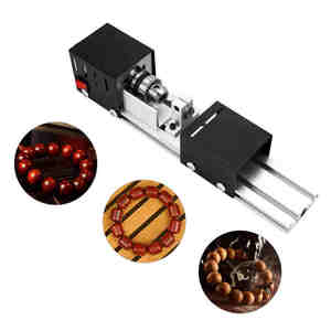 Mini Torno de Madera Multifuncional para Bricolaje, Pulido de Cuentas y Corte de Cuentas Redondas, en Venta - Product Image 5