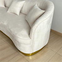 Comptoir de réception moderne de luxe léger en tissu velours carré sur mesure, base en acier inoxydable, écologique, pour hôpital, maison, bar