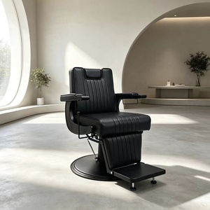 Sillas de Barbero Profesionales, Muebles de Salón, Silla de Peluquería China para Salón, Silla de Salón Negra para Barbería - Product Image 1