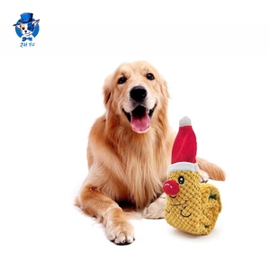 Venta al por mayor personalizado Navidad alce Caracol Snuffle felpa Squeak mascota masticar tratar perro juguete - Product Image 4