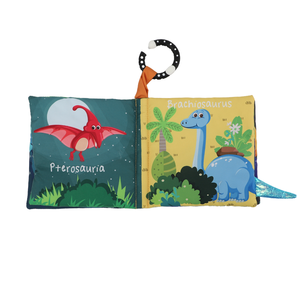 Prix d'usine en gros enfant pour bébés dinosaure animaux tissu doux <span class=keywords><strong>Dino</strong></span> queue tissu <span class=keywords><strong>livre</strong></span> - Product Image 4