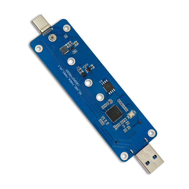 USB 3.2 to NVME Riser Board Converter Adapter Dual Head Inline SSD Enclosure JMS583 Adapter Card