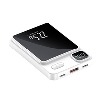 Dernière version de la batterie externe magnétique sans fil avec logo personnalisé, 5000 mAh, 10000 mAh, chargeur rapide, batterie portable pour smartphones universels
