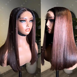 <span class=keywords><strong>Parrucche</strong></span> in <span class=keywords><strong>Capelli</strong></span> Umani Lisci Vietnamiti SDD Colore Marrone Ombré per Donne di Colore, Parrucca Senza Colla, Vendita all'Ingrosso Alibaba - Product Image 2
