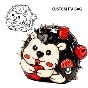 Tùy Chỉnh Hình Dễ Thương Động Vật Ita Túi Cho Phụ Nữ Hedgehog Có Cấu Trúc Độc Đáo Ita Túi Thấp Moq - Product Image 6