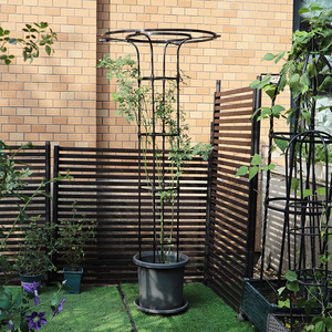Support de plante en métal galvanisé enduit de PE anti-UV et antirouille de 180 cm/6 pieds pour roses, légumes, jardin extérieur, treillis parapluie - Product Image 2