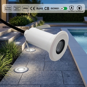 Mini Lámpara Decorativa Empotrada <span class=keywords><strong>en</strong></span> <span class=keywords><strong>el</strong></span> <span class=keywords><strong>Suelo</strong></span>, IP68 Impermeable, LED, para Escalones, Caminos, Iluminación Ambiental Subacuática, Focos Subterráneos para Piscina - Product Image 1