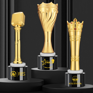 Trophé<span class=keywords><strong>e</strong></span> de cristal exclusif personnel vierge en métal personnalisé de haute qualité Prix de l'<span class=keywords><strong>acteur</strong></span> de mode - Product Image 6