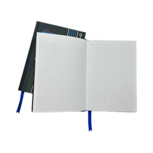 High Quality Custom Hardcover Exercise Books Grid Line Offset Paper With Ribbon Bookmark Company Notebook <strong>Printing</strong> - Product Image 3