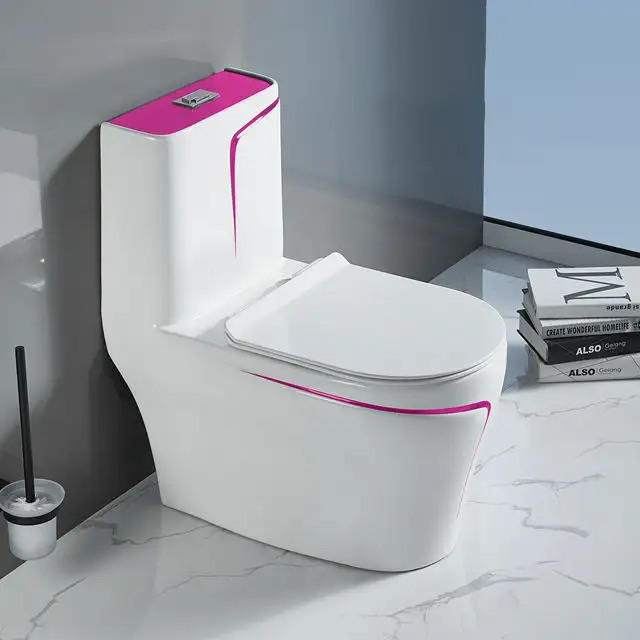 Sanitari di lusso Water Closet bagno in ceramica porcellana oro Wc servizi igienici interi