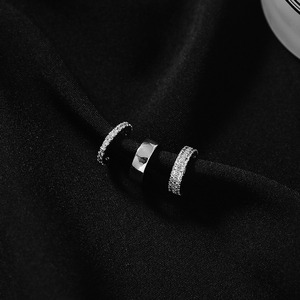 Geometric <b>Clip</b>-on Earrings Gold Silver U-shaped Bezel Set Zircon Everyday Wear - Product Image 2