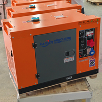 Générateur diesel silencieux tout cuivre de 10 kVA, 8 kVA, 6 kVA, 5 kVA fabriqué en usine, démarrage électrique 12 V CC, pour usage résidentiel