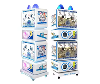 Vente en gros d'usine Jouet d'amusement Capsule Machine de jeu Chat de dessin animé Distributeur automatique d'œufs torsadés à vendre