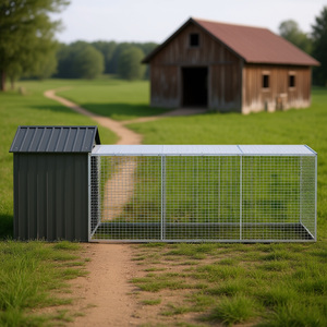 Jaula grande de acero galvanizado antracita para el cuidado de aves de corral - Product Image 2