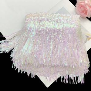 Latin dancewear trang phục sequined ren vải tự làm may mặc chỉnh trang Bikini may rèm DRESS HEM Tua Tua Tua Tua ren Trims - Product Image 5