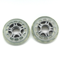 Roues de patin de hockey sur glace de haute performance à bon prix petites roues souples en PU de 80*24 MM pour le patinage en ligne freestyle avec une grande adhérence