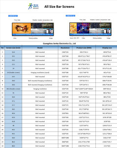 19.5 28.6 36 38.5 Inch 1920*540 Plug and Play Digital Signage Support Android Os ultra Wide <strong>Lcd</strong> Stretched bar Shelf Display - Product Image 2