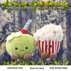 Llavero de Peluche Suave y Ligero con Diseño de Anime de Muñeca de Coco Popcorn, Popular en Internet, para Alivio del Estrés - Product Image 2