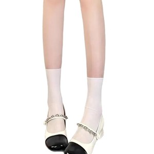 White Lace Knee <b>Socks</b> Women Thigh Length Bow Pattern Transparent <b>Soft</b> Stretchy For Youth 18-40 Years Old - Product Image 5