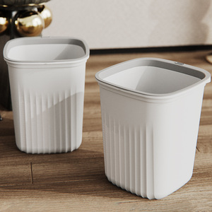 Square Trash Can With Lidless Design For Living Room Kitchen Bathroom Indoor Use - Product Image 1
