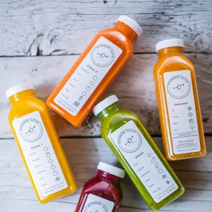 <span class=keywords><strong>360ml</strong></span> 12oz 16oz clair boisson française carré en plastique PET bouteille pressée à froid bouteilles de jus de fruits - Product Image 3