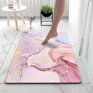 Tapis de salle de bain doux super absorbants en terre de diatomée, tapis de sol antidérapants, tapis de douche, tapis de toilette, tapis de sol pour les pieds, paillasson - Product Image 5