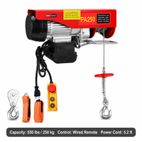 Mini palan électrique à câble PA 250kg 500kg 1000kg avec télécommande sans fil 220V pour levage de chantier