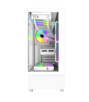 AntarcChill Custom Gaming PC Case ATX MATX Tempered Glass Mid Tower Support 360 Liquid Cooler PC Case Desktop Computer Cabinet
