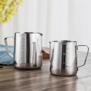 <span class=keywords><strong>Cafetière</strong></span> <span class=keywords><strong>Barista</strong></span> Argent Mesure En Acier Inoxydable <span class=keywords><strong>Latte</strong></span> Art Mousser Pichet À Café Pichet À Lait Avec Échelle - Product Image 4