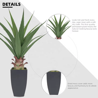 Plantes artificielles Oh Arts Ebay, 73 cm de hauteur, plante artificielle printemps/pâques, agave artificielle, présentée en Chine