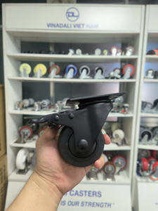 Rueda Giratoria de Poliuretano y Placa Superior con Freno de Acero Inoxidable Resistente a la Corrosión de 3, 4 y 5 Pulgadas a Precio Económico - Product Image 6