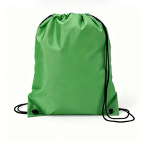 Sac à dos à cordon en polyester 210D, vente en gros, logo personnalisé, réutilisable, léger, sac à cordon promotionnel pour le sport
