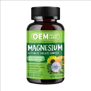 Cápsulas de Glicinato de Magnesio Quelado OEM, Suplemento Nutricional para la Salud - Product Image 1