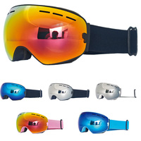 Gafas de Esquí de Fábrica, Material TPU, Lente de PC, Antivaho Doble Cilíndrico Grande para Ciclismo al Aire Libre