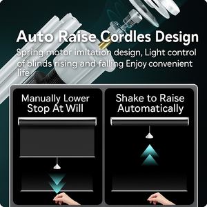 Persianas enrollables Eléctricas Inteligentes, <span class=keywords><strong>apagón</strong></span> integrado, protección UV, rebote automático, Motor silencioso, Control remoto para oficina en casa - Product Image 4
