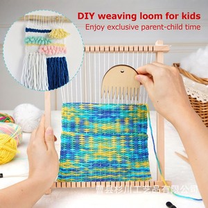 Wooden Childrens <b>Weaving</b> <b>Loom</b> Set With Yarn And Tools For Kids Crafting And Education 7-12 Years - Product Image 4