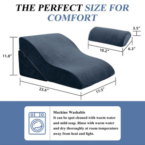 Almohada de espuma Du Babo con forma triangular, cojín ergonómico para lectura y descanso. - Product Image 5