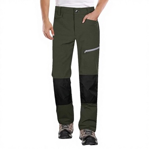 Pantalon cargo de travail pour homme, vert, extensible, écologique, respirant, taille mi-haute, avec fermeture éclair - Product Image 2